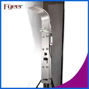 Fyeer Modern Wall Hanging Rainfall Stainless Steel Shower Panel